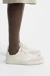Кеди шкіряні Zara 42 бежевий 2239/420/202 - изображение 6