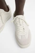Кеди шкіряні Zara 42 бежевий 2239/420/202 - изображение 8