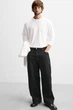 Джинси вільного крою Zara Wide Leg 32 чорний 3991/390/800 - изображение 5
