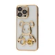 Чехол силиконовый "Мишка" VVave Shining Bear Case для Apple iPhone 13 Pro gold - изображение 1