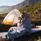 Спальник с натуральным пухом Naturehike CW400 NH18C400-D, р-р L, желто-серый - изображение 8