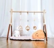 Напольный мобиль без игрушек Стойка Baby Gym Детский игровой тренажер Коричневый - изображение 1