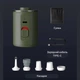 Портативный мини - насос для отдыха 2 в 1 HENGDUAN Nano Pump 1 туристический вакууматор для надувного круга / матраца / подушки + 5 насадок, 7.5х4.5 см, зеленый (100873697) - изображение 8