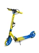 Самокат для детей от 5-ти лет с ручным тормозом, фонариком и звоночком Scale Sports SS-08. Желто-голубой - изображение 3