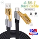 Кабель WUW-X207 USB, Type-C, Lightning, 65W, 1m, black - изображение 2