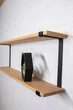 Полочка двойная Loft PL-02 метал ольха - изображение 2