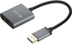 Adapter Sandberg DisplayPort - HDMI 4K/60 Hz 0.2 m Grey (5705730508295) - obraz 1