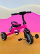 Дитячий триколісний велосипед для дівчинки Turbo Trike зі світловими ефектами рожевий LD - зображення 1