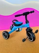 Дитячий триколісний велосипед для хлопчика Turbo Trike зі світловими ефектами блакитний LD - зображення 1