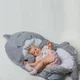 Детский спальный мешок игрушка подушка 3-в-1 на молнии SmartUs Baby sleeping bag Size S 130х50 Акула Silver - изображение 5