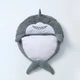 Детский спальный мешок игрушка подушка 3-в-1 на молнии SmartUs Baby sleeping bag Size S 130х50 Акула Silver - изображение 8