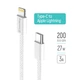 Кабель ColorWay USB Type-C - Lightning (M/M), (braided cotton) (PD Fast Charging 27W), 2 м, Gray (CW-CBPDCL068-GR) - зображення 8