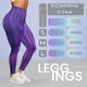 Лосины неоновые с пуш ап (push up) спортивные Фиолетовый неон S (L7003841) - изображение 3