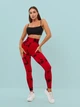 Лосины Мраморные с пуш ап push up для зала Красные M (L7004141) - изображение 4