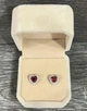 Серьги с цирконами "Сияние рубиновых сердец" покрытие серебром Xuping Jewelry в бархатной коробочке (16249) - изображение 2