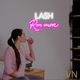 Неоновая вывеска для бьюти салона «Lash room» 95x58 см - изображение 3