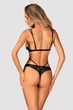 Кружевное боди-стринг с открытой грудью Obsessive 46/48(L/XL) Чорний (101596) - зображення 3