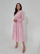Жіноча сукня міді в квіти Uaclothes 42 Пудровий (like38031-184631360) - изображение 1
