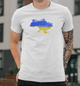 Мужская футболка B&C Collection с принтом Карта Украини M Белый - изображение 1