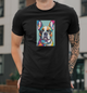 Мужская футболка B&C Collection с принтом Французький Бульдог ART, 2XL Черный - изображение 1