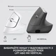 Мышка Logitech Lift Vertical Ergonomic Wireless/Bluetooth for Business Off-white (910-006496) - изображение 7