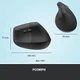Мышка Logitech Lift Vertical Ergonomic Wireless/Bluetooth Graphite (910-006473) - изображение 9
