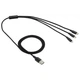 Зарядка 3 в 1 нейлонова з USB to Micro / Lightning / Type-C 6A 1.2м Чорний - зображення 2