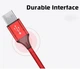 Зарядка 3 в 1 нейлоновая с USB to Micro / Lightning / Type-C 6A 1.2м Красный - изображение 4