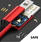 Зарядка 3 в 1 нейлоновая с USB to Micro / Lightning / Type-C 6A 1.2м Красный - изображение 6