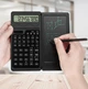 Складной инженерный 10-разрядный калькулятор Calculadora на солнечной батарее с планшетом для письма и магнитным стилусом, черный "G" (101022846) - изображение 1