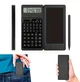 Складной инженерный 10-разрядный калькулятор Calculadora на солнечной батарее с планшетом для письма и магнитным стилусом, черный "G" (101022846) - изображение 5