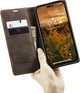 Чохол книжка з магнітом для iPhone 15 Pro Max CaseMe Dark Brown (39141-05) - зображення 4