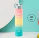 Набір пляшок з градієнтом для спорту та фітнесу Gradient Pink пляшка для води / соку з мотиваційною шкалою, (500, 900, 2000 мл), різнобарвний (100934859) - зображення 2