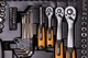 Набір інструментів MASTERTOOL PROFI ¼"&⅜"&½"&TORX 121 шт 4-13 мм 9-19 мм 20-32 мм Е8-Е20 CrV50BV30 протиударний кейс 78-5121 - изображение 3