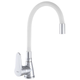 Смеситель для кухни Zerix SOP7 146 с белым гибким изливом (ZX2660) - изображение 1