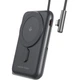 Powerbank павербанк УМБ підставка для телефону Choetech Magnetic Wireless 10000mAh 20W PD Type-C In/Out Qi-15W build-in cabel Black (B735-CCBK) - зображення 2