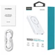 Powerbank павербанк УМБ підставка для телефону Choetech Magnetic Wireless 10000mAh 20W PD QC3.0 USB+Type-C White (B663-ACWH) - зображення 4