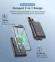 Powerbank павербанк УМБ підставка для телефону Choetech Magnetic Wireless 10000mAh 20W PD Type-C In/Out Qi-15W build-in cabel Black (B735-CCBK) - зображення 6