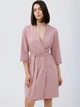 Халат женский хлопковый больших размеров Roksana Selena 1563 3XL Розовый (4821563164237) - изображение 1