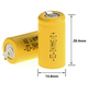 Акумулятор NI-Cd 2/3 AA 400 mAh 1.2V під пайку - изображение 2