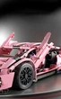 Конструктор Emissi Technic модель Lamborghini, 1280 деталей, масштаб 1:14 (36*16 см), от 5 лет, Розовый - изображение 6