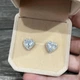 Серьги с цирконами "Сияние алмазных сердец" покрытие серебром Xuping Jewelry в бархатной коробочке (16249) - изображение 2