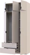 Шкаф для одежды Doros Лукас 3 ДСП 120х50х240 см Кашемир/Кашемир (80737798) - изображение 4