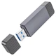 Кардрідер HOCO HB45 Spirit 2-in-1 USB/Type-C 3.0 card reader Metal gray (6942007620529) - изображение 3
