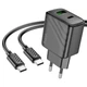 Зарядний пристрій для смартфонів Hoco PD25W+QC3.0 dual port Чорний (CS23A) - зображення 6