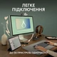 Комп'ютерна миша Logitech Pebble Mouse 2 M350s White - зображення 4