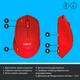 Комп'ютерна миша Logitech M330 Silent Plus, Red, USB, бездротова, оптична, 1000 dpi, 3 кнопки, 1xAA - зображення 4