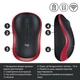 Компьютерная мышь Logitech M185 USB Black/Red - изображение 4