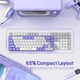 Игровая Ajazz AK680 Фиолетовая Клавиатура, Механическая Hot Swap, Outemu Red Switches, 65% - изображение 6