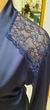 Шовковий жіночий халатик з мереживом Martelle Lingerie 208 S Синій - зображення 5